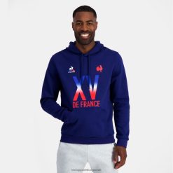 Le Coq Sportif menn hettegenser - xv de france blå ZX20R25 klær