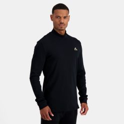 Le Coq Sportif menn langermet t-skjorte svart ZX20R461 klær