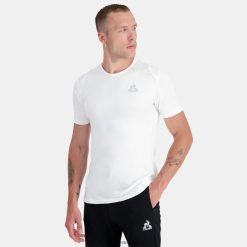 Le Coq Sportif menn mote t-skjorte hvit ZX20R176 klær