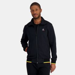 Le Coq Sportif menn sweatshirt med glidelås svart ZX20R432 klær