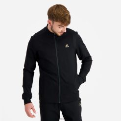 Le Coq Sportif menn sweatshirt med glidelås svart ZX20R72 klær