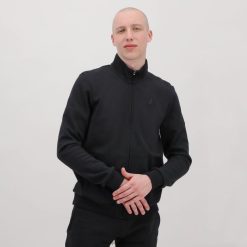 Le Coq Sportif menn sweatshirt med glidelås svart ZX20R78 klær