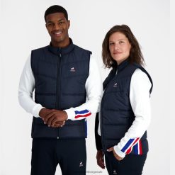 Le Coq Sportif menn unisex ermeløs jakke blå ZX20R118 klær