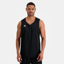 Le Coq Sportif menn vest topp svart ZX20R198 klær